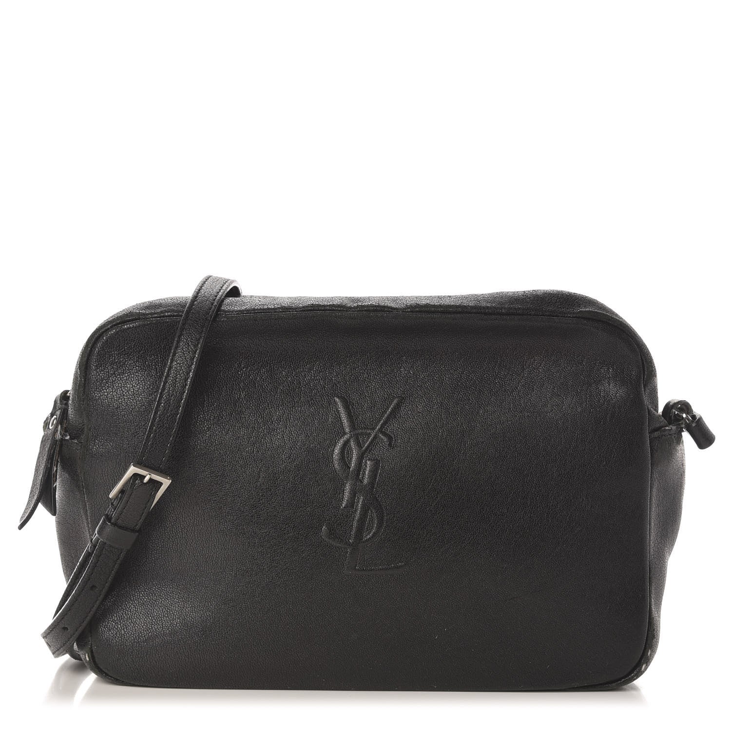 Saint Laurent Lambskin Monogram Small Lou Camera Bag Black 1 of 19