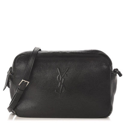 Saint Laurent Lambskin Monogram Small Lou Camera Bag Black 1 of 19