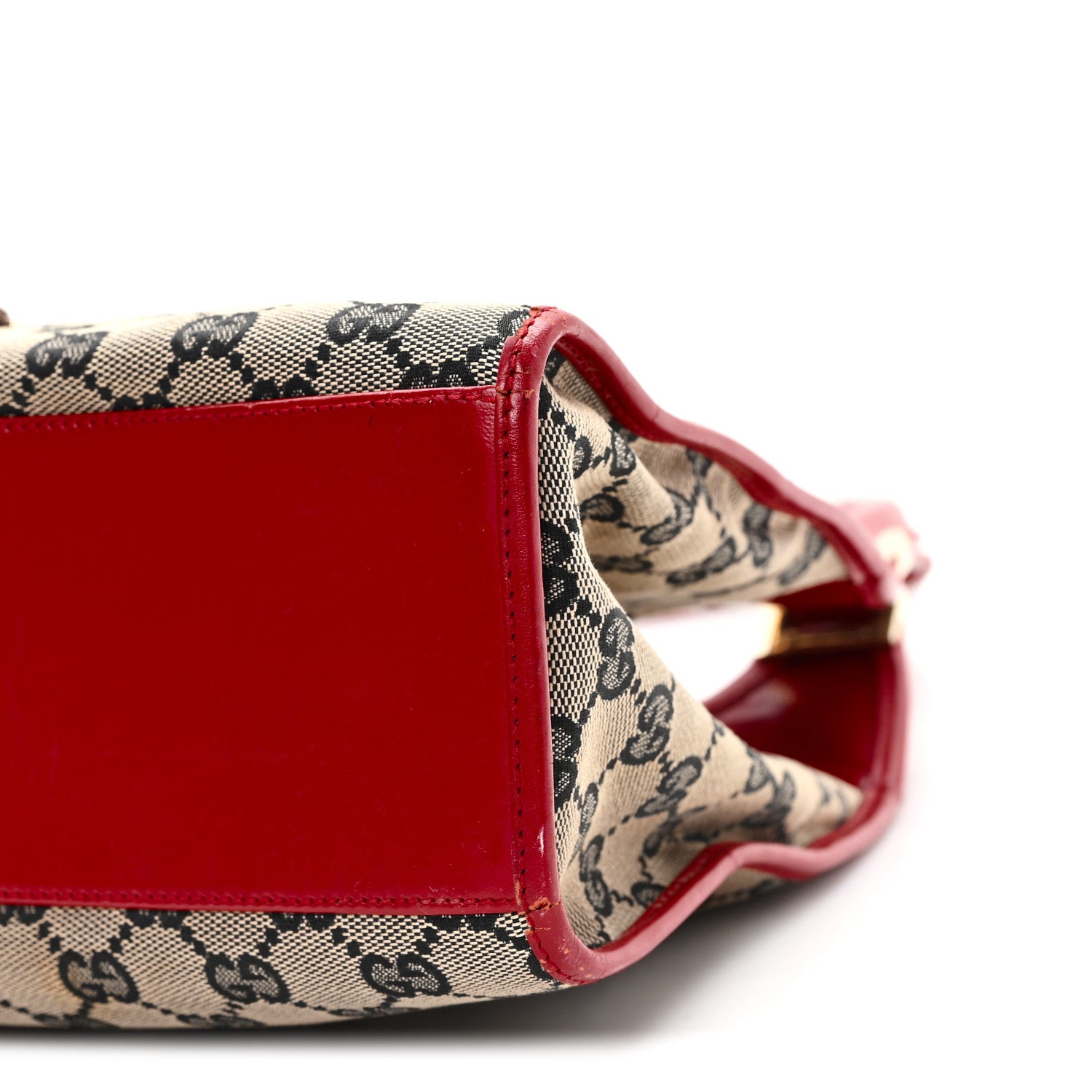 Gucci Monogram Small Bardot Bag Navy Red 10 of 13