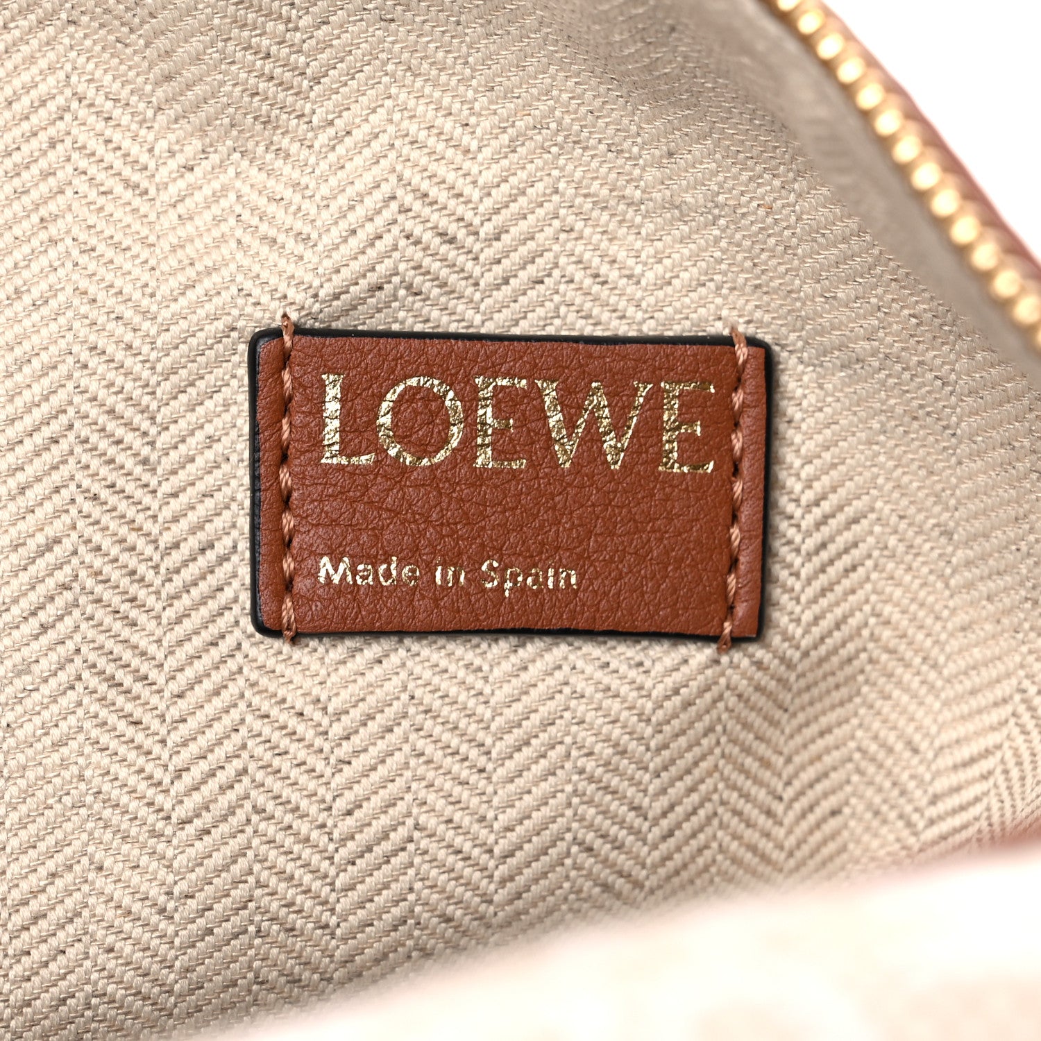 Loewe Jacquard Anagram Calfskin Small Cubi Bag Ecru Tan 6 of 13