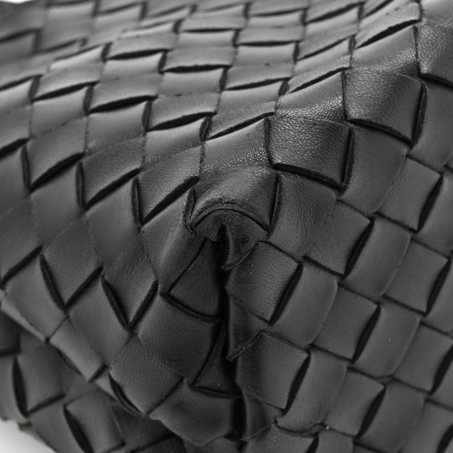 Nappa Intrecciato Small Andiamo Shoulder Bag Black