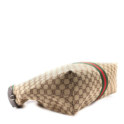 Gucci GG Monogram Web Large Giglio Tote Bag Beige Brown 5 of 12