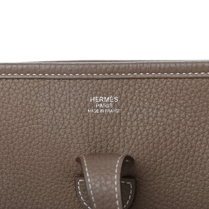 Hermes Taurillon Clemence Evelyne III PM Etoupe 8 of 10