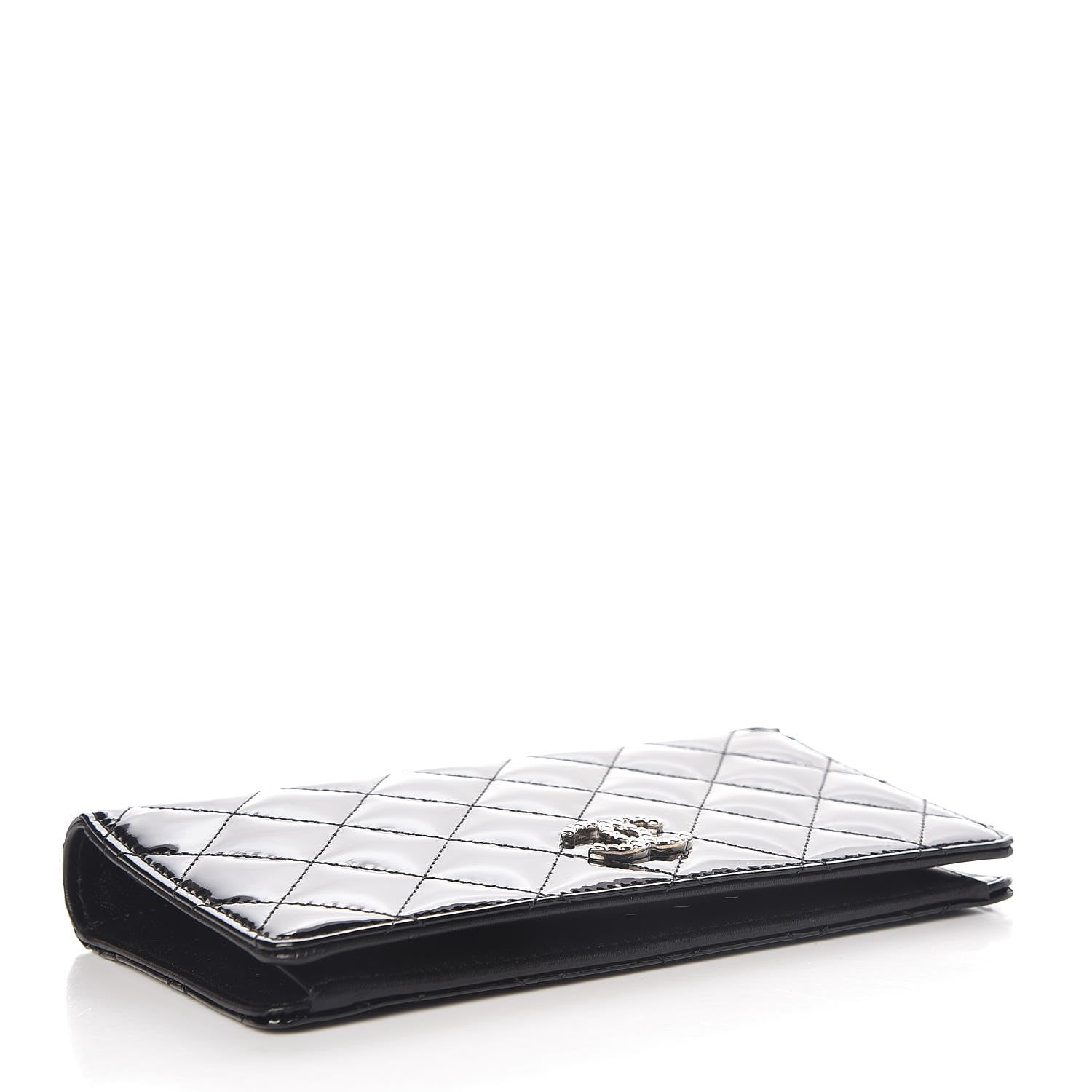 Chanel Patent Quilted Brilliant Yen Wallet Black 4 of 9