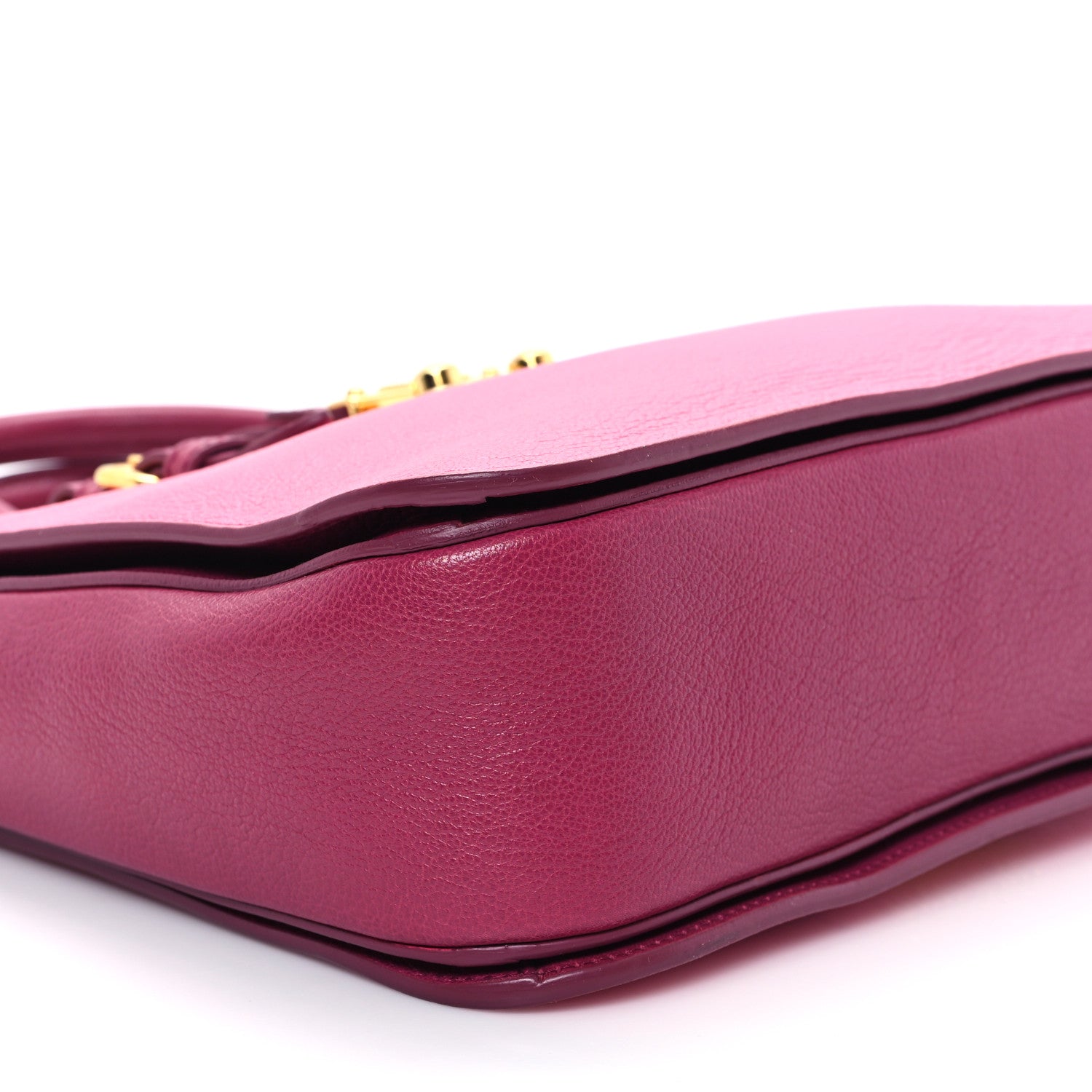 Miu Miu Goatskin Madras Bi-Color Shopping Tote Pink Malva 8 of 10
