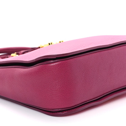 Miu Miu Goatskin Madras Bi-Color Shopping Tote Pink Malva 8 of 10