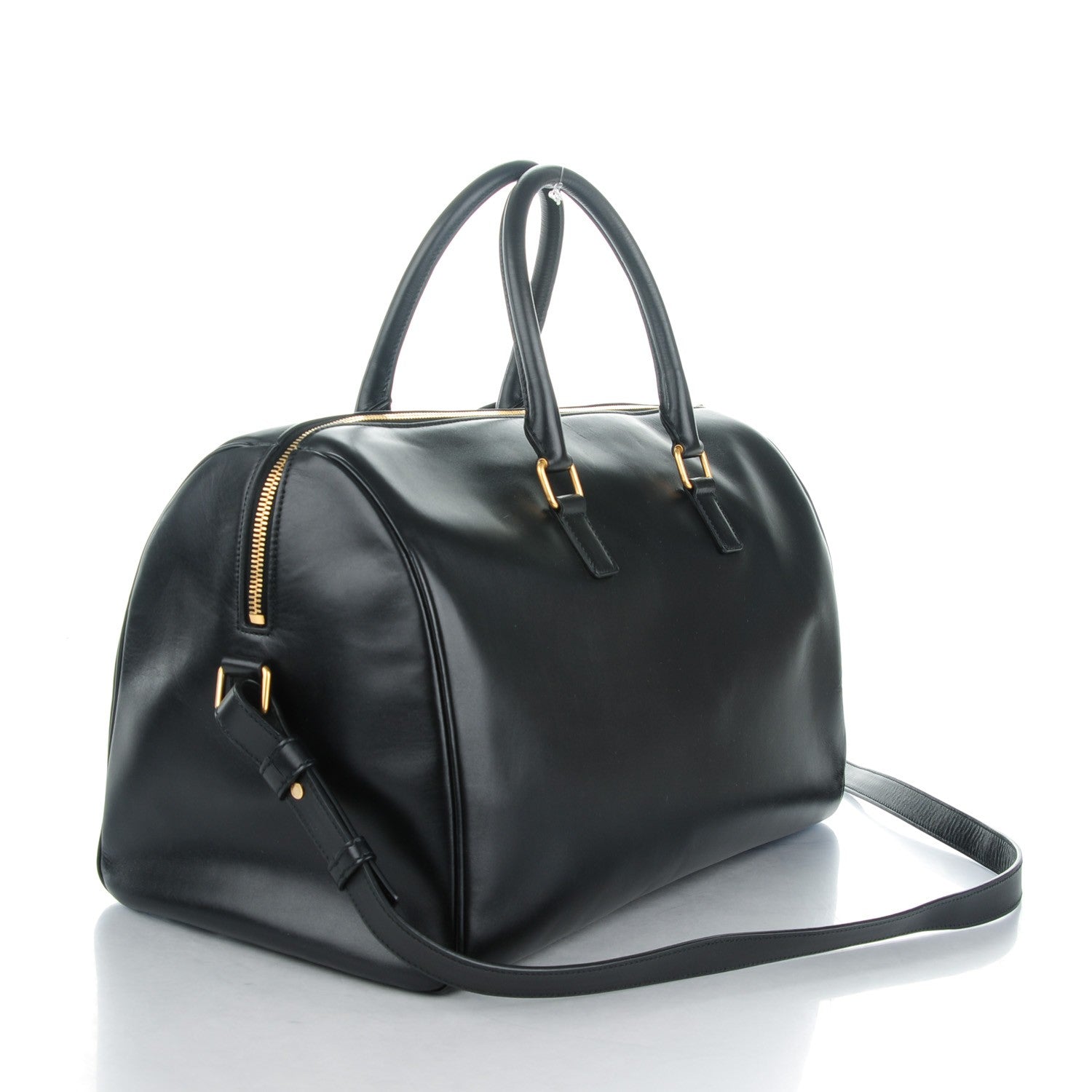 Saint Laurent Calfskin Classic Duffle 12 Black 3 of 8