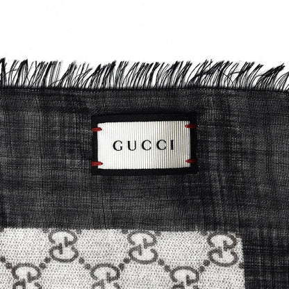 Gucci Wool Kingsnake Web Scarf Blue Red 8 of 10