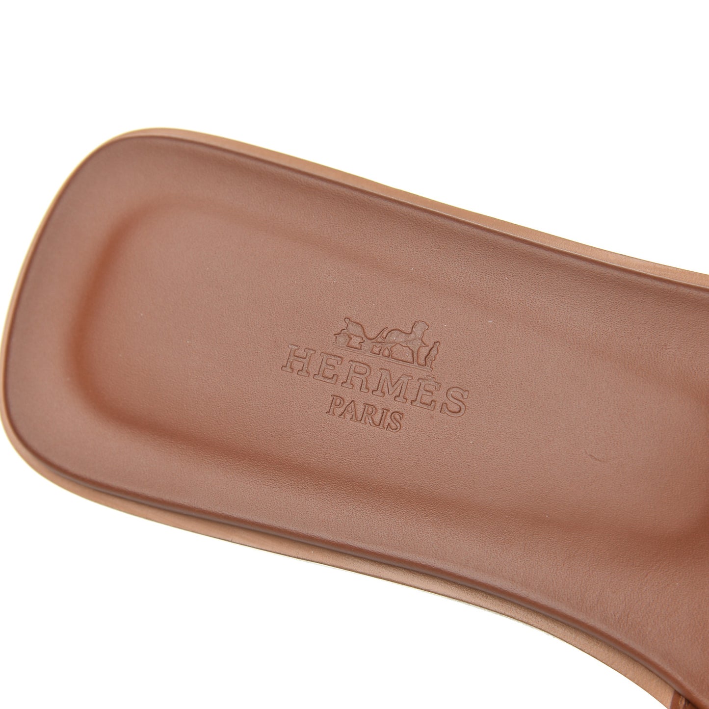 Box Calfskin Oran Sandals 37.5 Gold