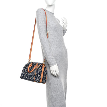 Louis Vuitton Jacquard Since 1854 Speedy Bandouliere 25 Blue 3 of 10