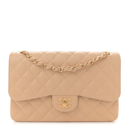 Chanel Caviar Quilted Jumbo Double Flap Beige 1 of 13