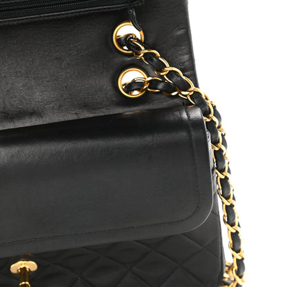 Chanel Lambskin Quilted Medium Double Flap Black 13 of 15