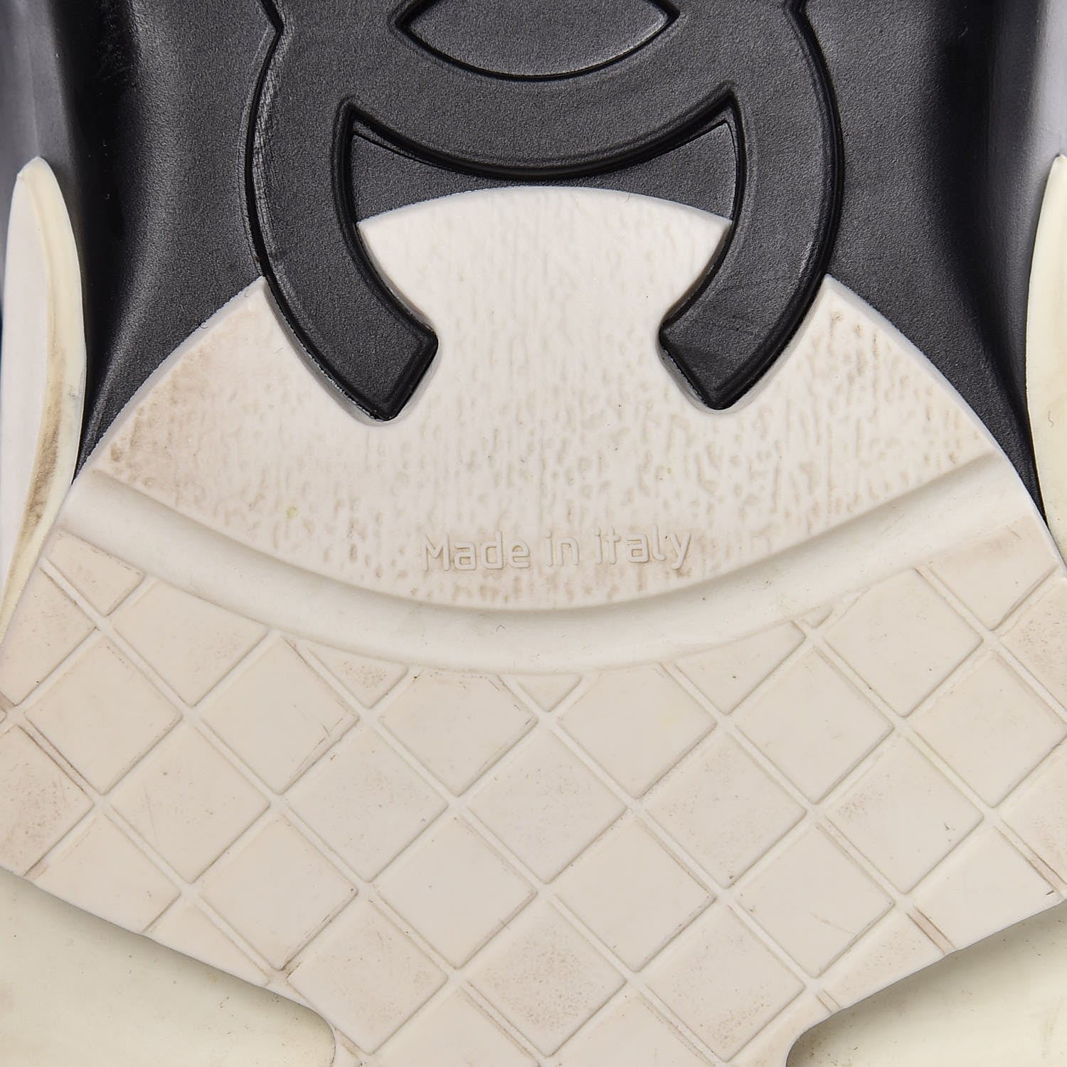 Chanel Tweed Calfskin Sneakers 40 Black White 10 of 14