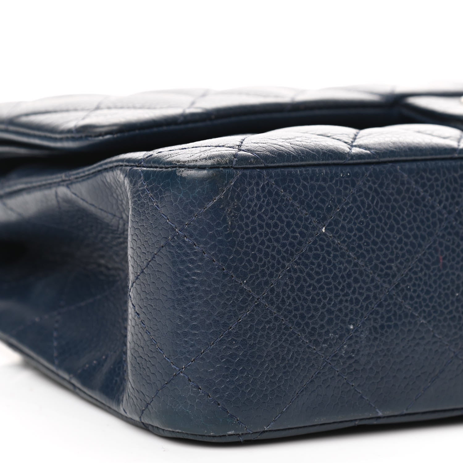 Chanel Caviar Quilted Medium Double Flap Navy 9 of 13