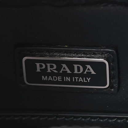 Prada Saffiano Travel Brique Crossbody Messenger Bag Black 6 of 8
