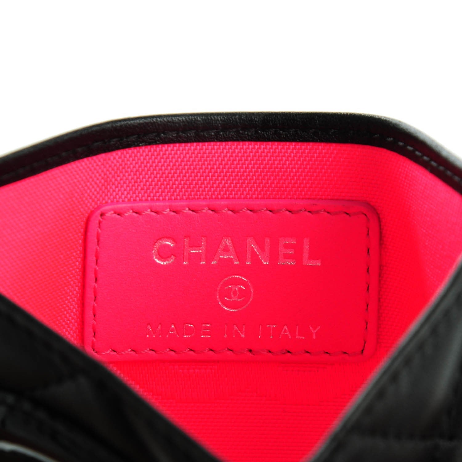 Chanel Calfskin Quilted Cambon Card Holder Black 6 of 7