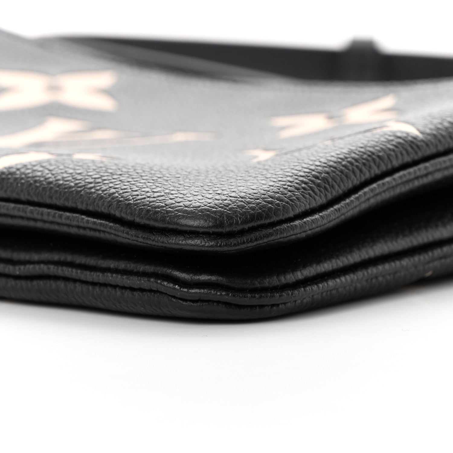 Louis Vuitton Empreinte Monogram Giant Double Zip Pochette Black Cream 10 of 12