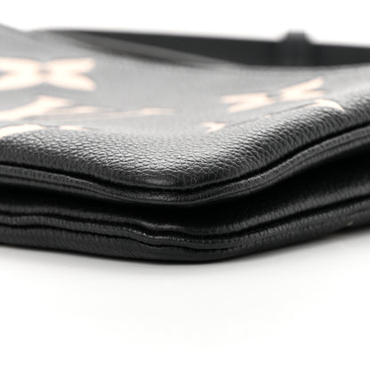 Louis Vuitton Empreinte Monogram Giant Double Zip Pochette Black Cream 10 of 13