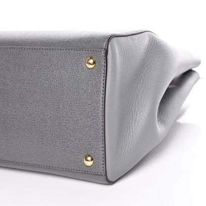 Fendi Vitello Elite Flamingo Regular 2Jours Tote Grigio Grigio Chiaro 7 of 11