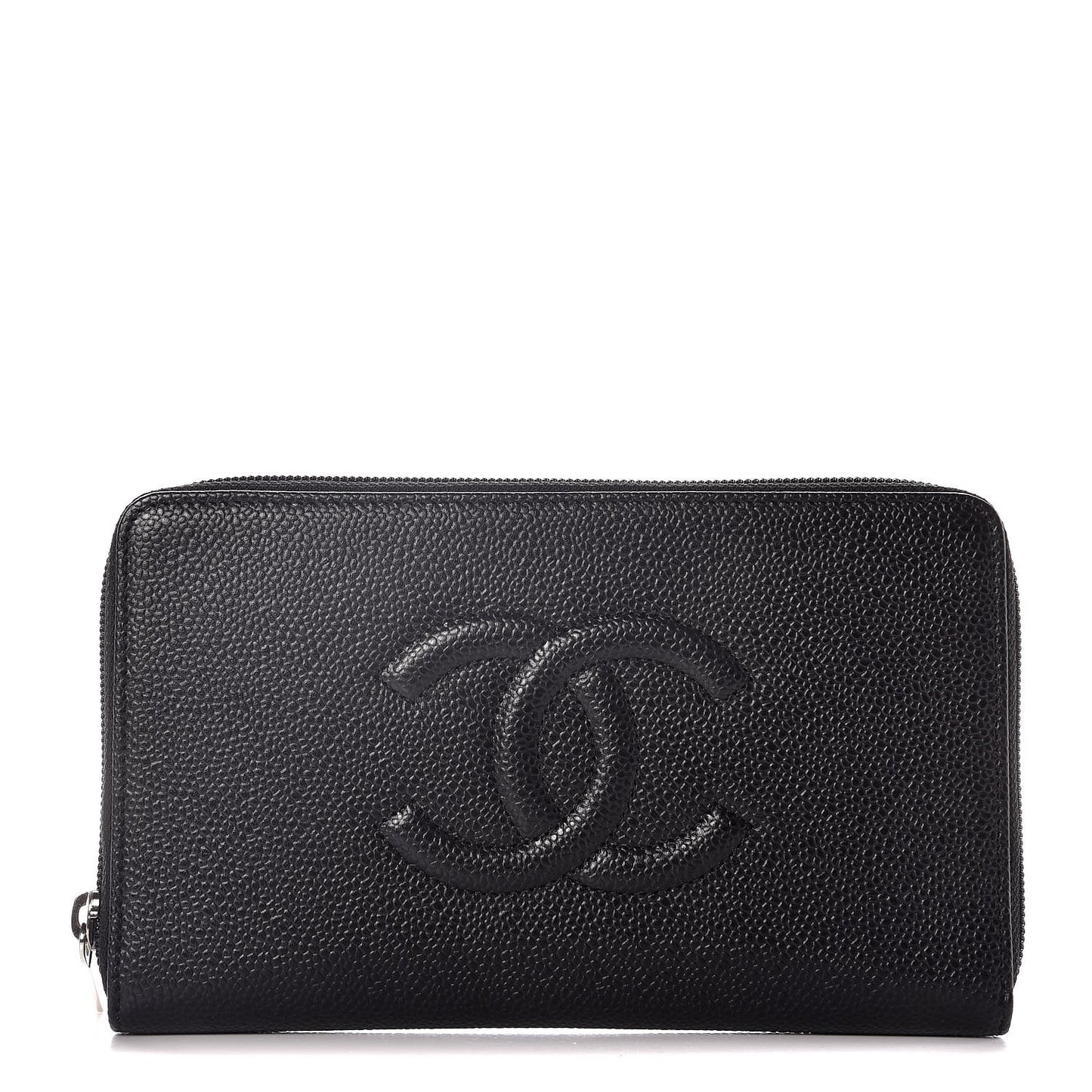 Caviar Timeless Travel Zip Wallet Black
