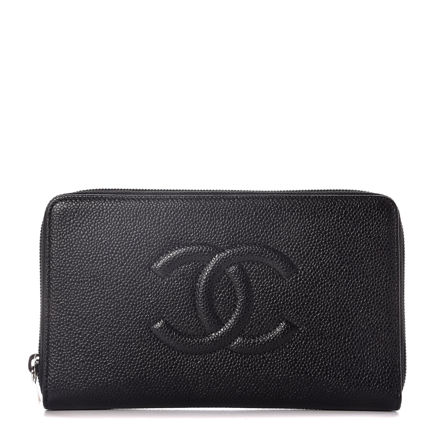 Chanel Caviar Timeless Travel Zip Wallet Black 1 of 9
