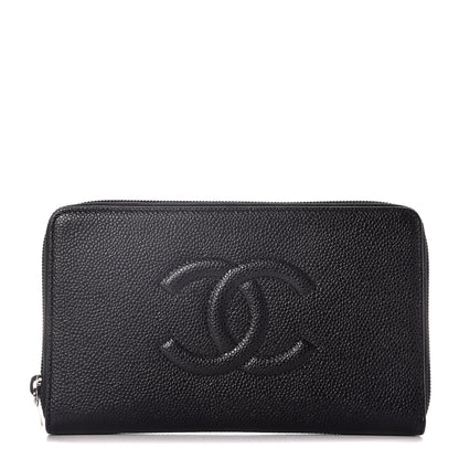 Chanel Caviar Timeless Travel Zip Wallet Black 1 of 9