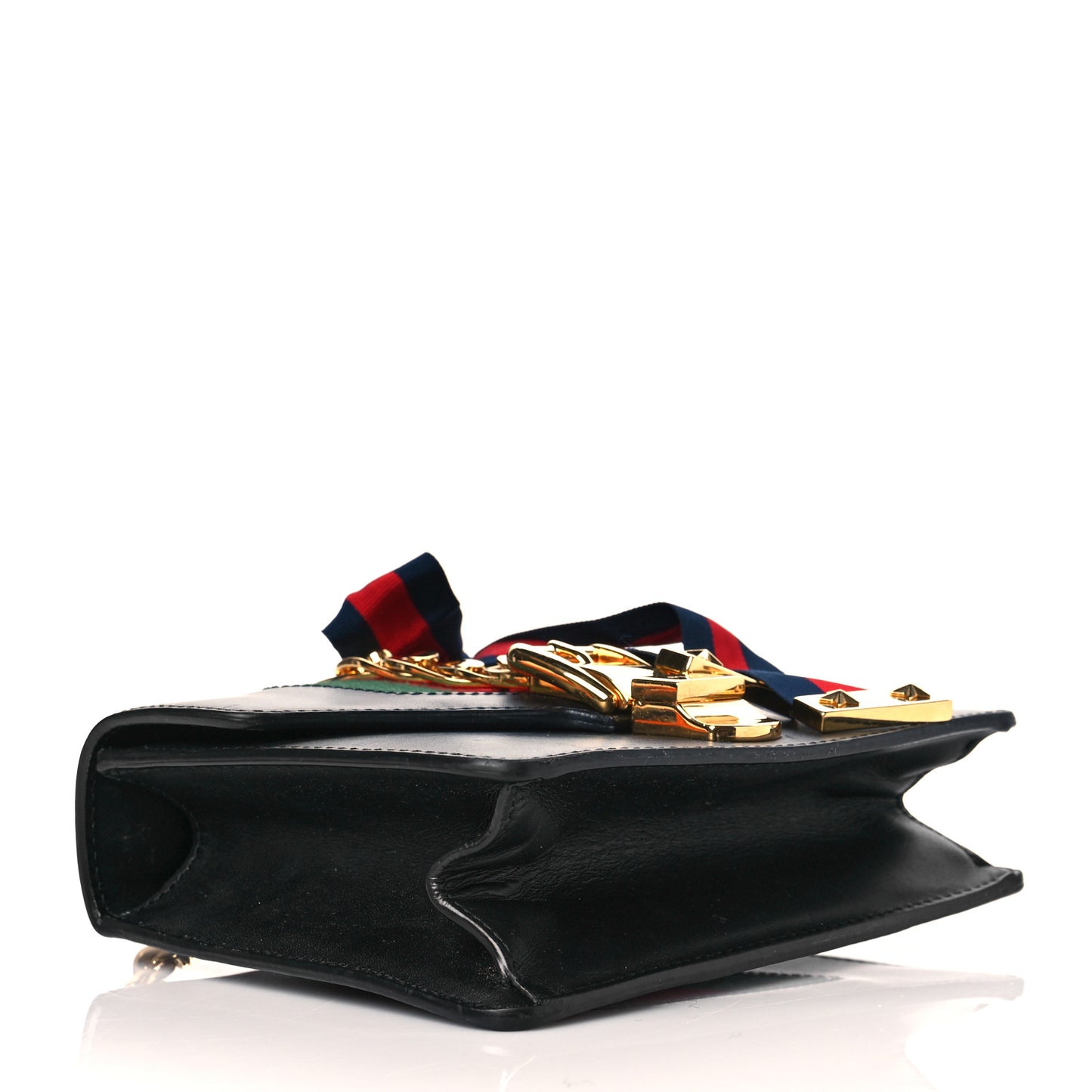 Calfskin Mini Sylvie Chain Shoulder Bag Black