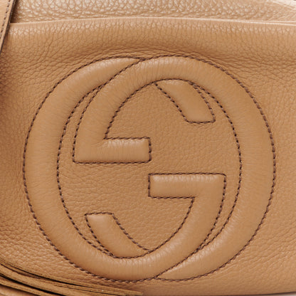 Gucci Pebbled Calfskin Small Soho Disco Bag Camelia 9 of 11