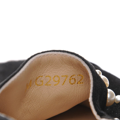 Chanel Suede Pearl CC Espadrilles 38 Black 9 of 9