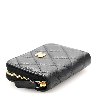 Chanel Caviar Quilted Zip Coin Purse Black 4 of 8