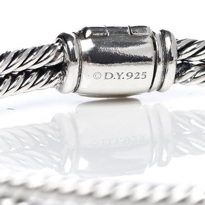 David Yurman Sterling Silver Black Diamond 7mm Petite Mini Loop Bracelet 4 of 4