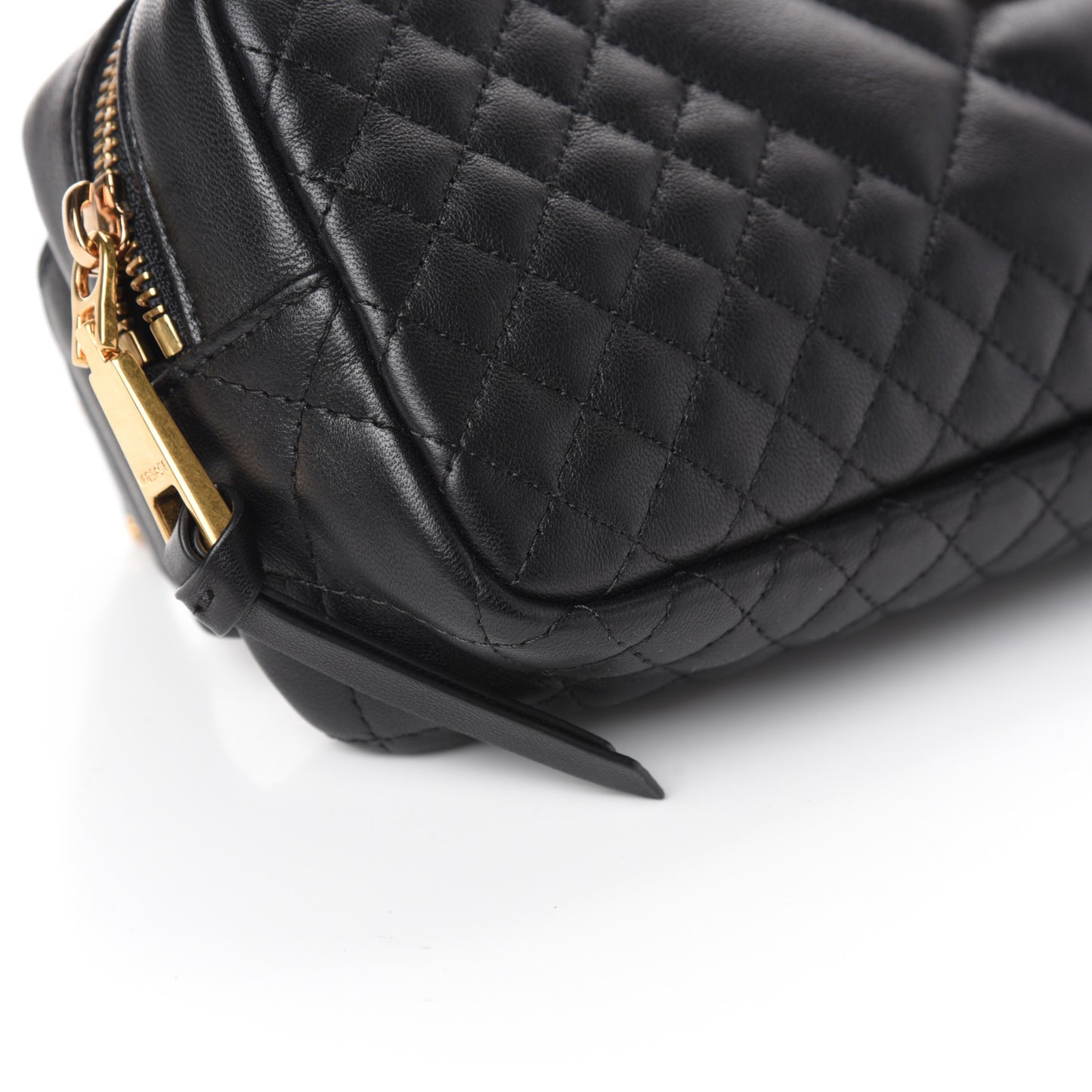 Nappa Barocco Quilted Vanitas Medea Belt Bag Black
