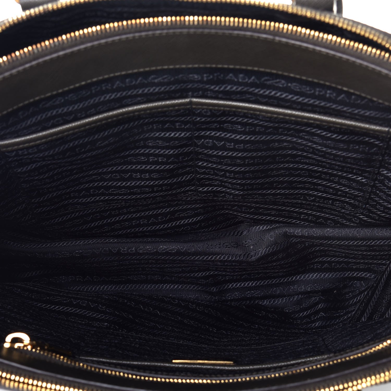 Prada Saffiano Large Galleria Double Zip Tote Militare 5 of 8
