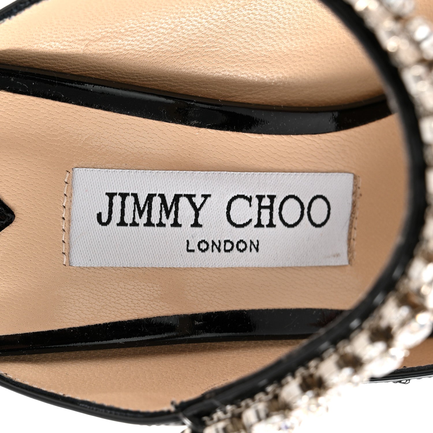 Jimmy Choo Patent Crystal Bing 100 Pumps 39.5 Black 8 of 9