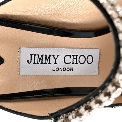 Jimmy Choo Patent Crystal Bing 100 Pumps 39.5 Black 8 of 9