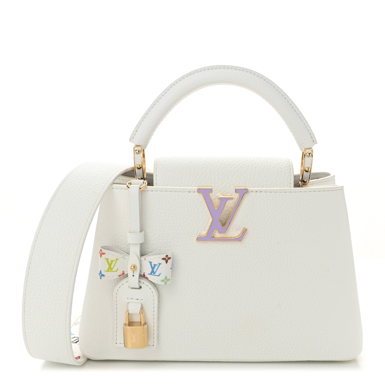 Louis Vuitton LV X TM Taurillon BB Capucines  Blanc 1 of 9
