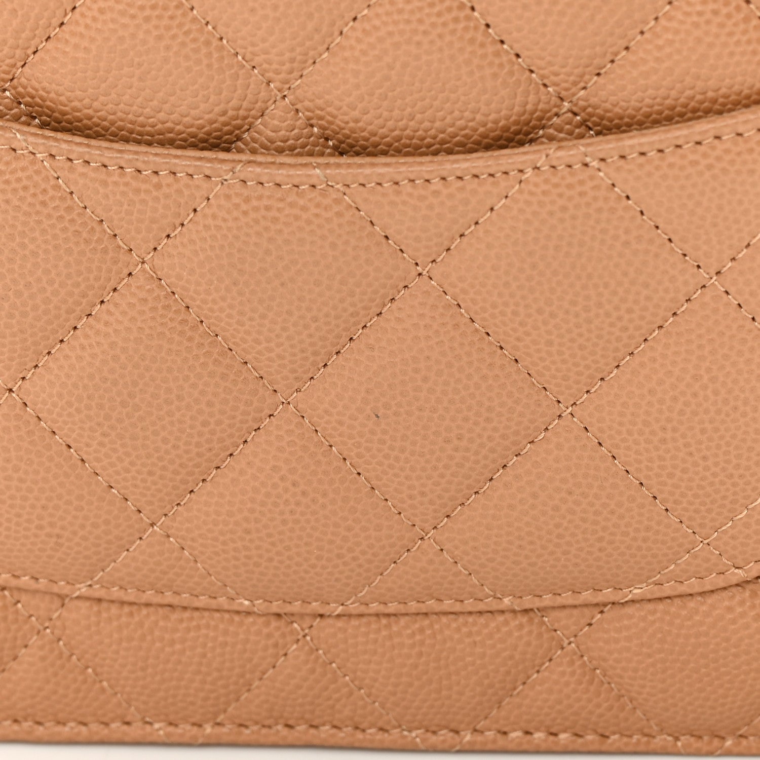 Chanel Caviar Quilted Wallet on Chain WOC Dark Beige 12 of 14
