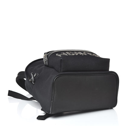 Saint Laurent Canvas Signature Heaven Embroidered Mini City Backpack Black 4 of 12
