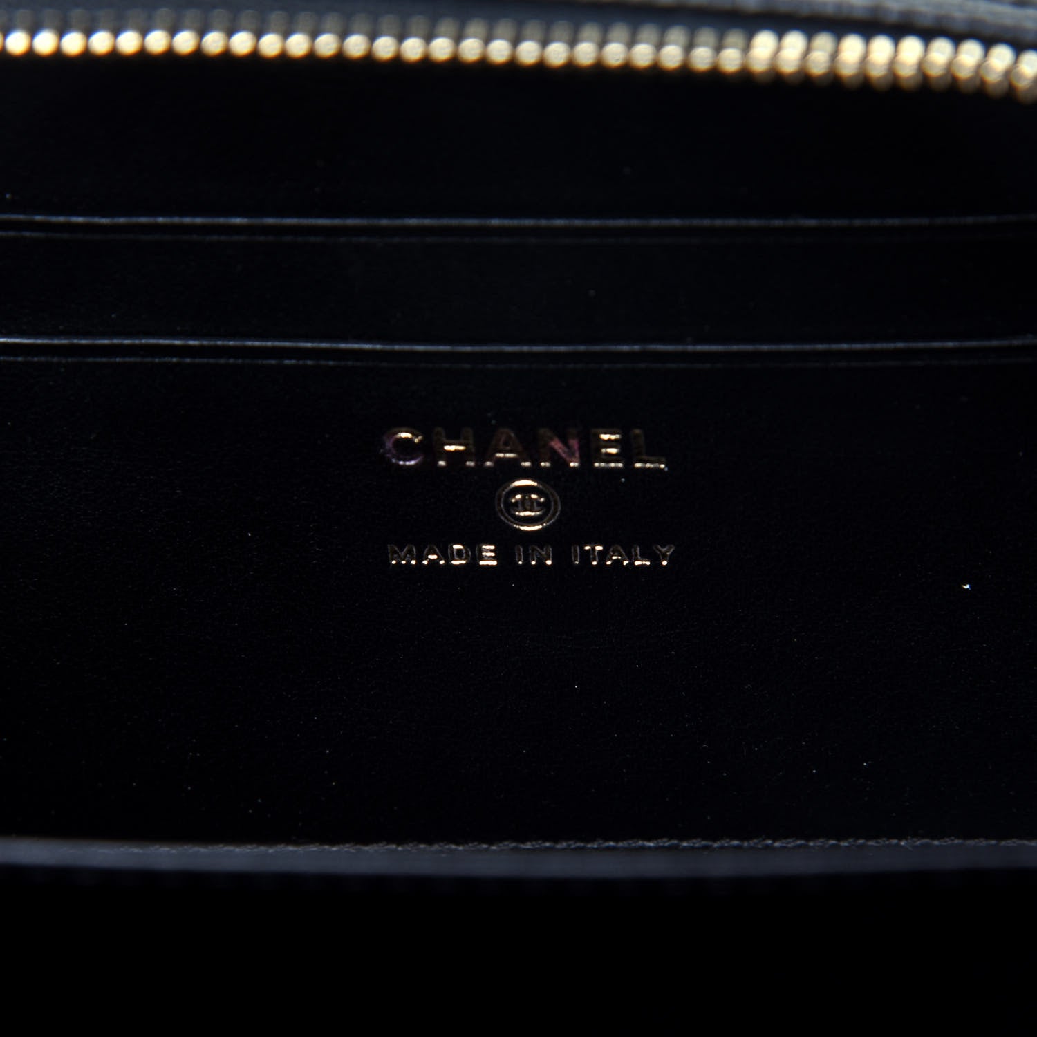 Chanel Caviar Quilted CC Filigree Vanity Clutch With Chain Black 6 of 10