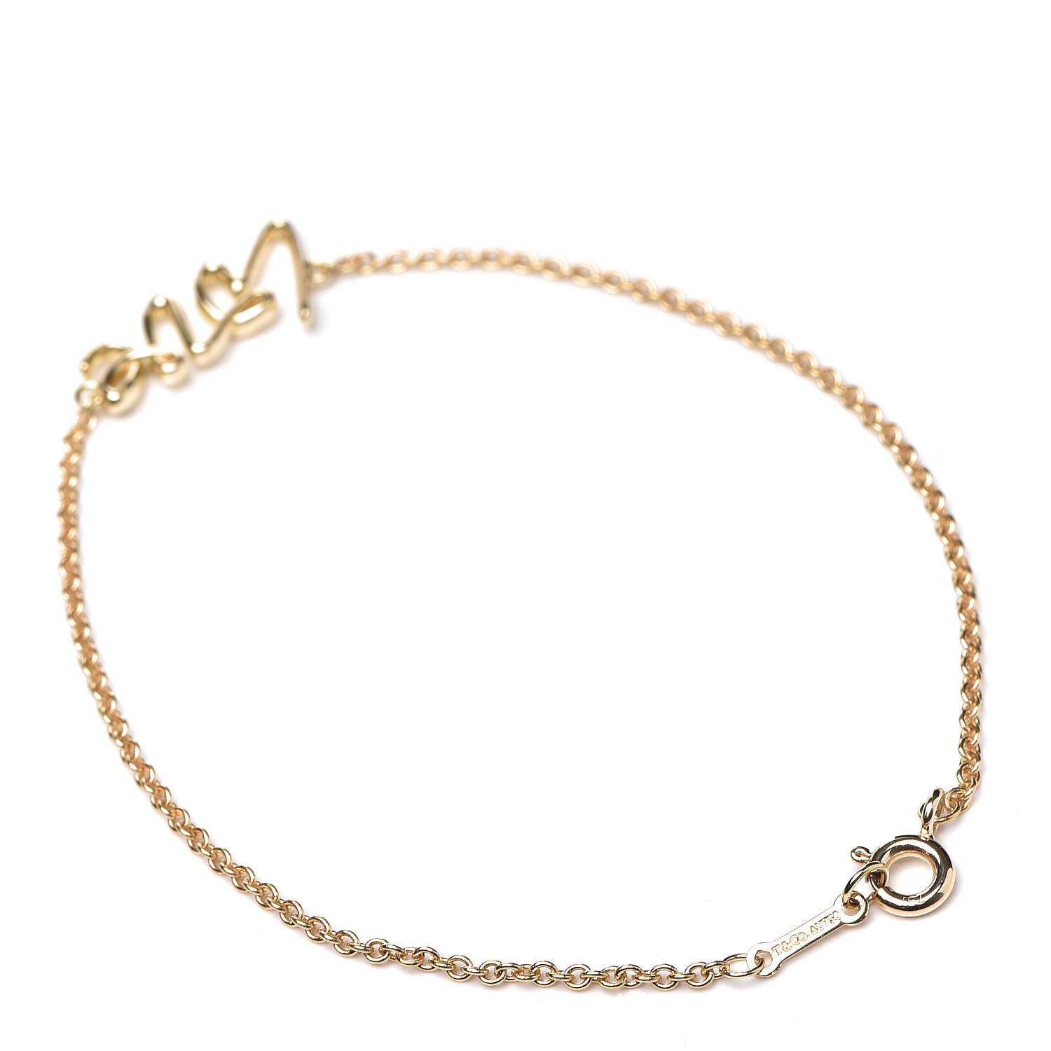 Tiffany 18K Yellow Gold Paloma Picasso Graffiti Love Bracelet 3 of 6