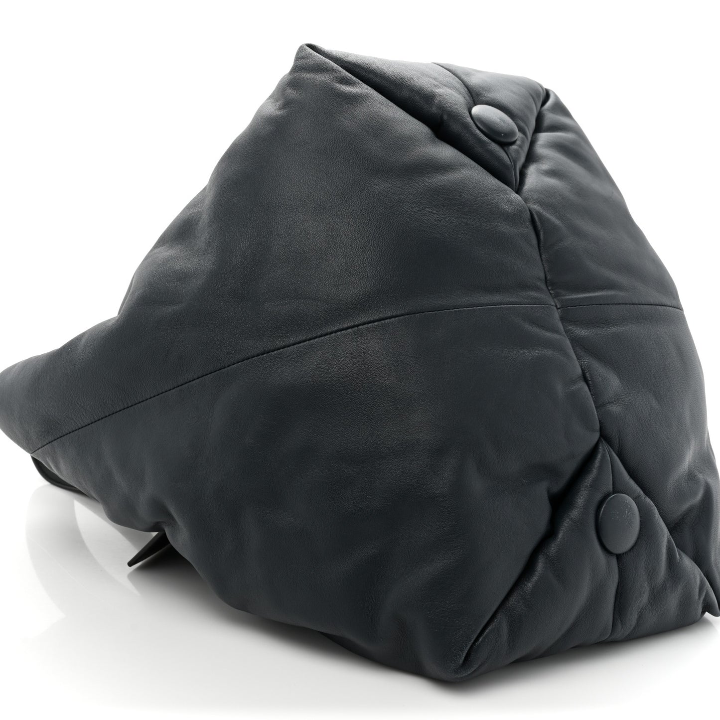 Lambskin Large Puffy Tobo Tote Navy