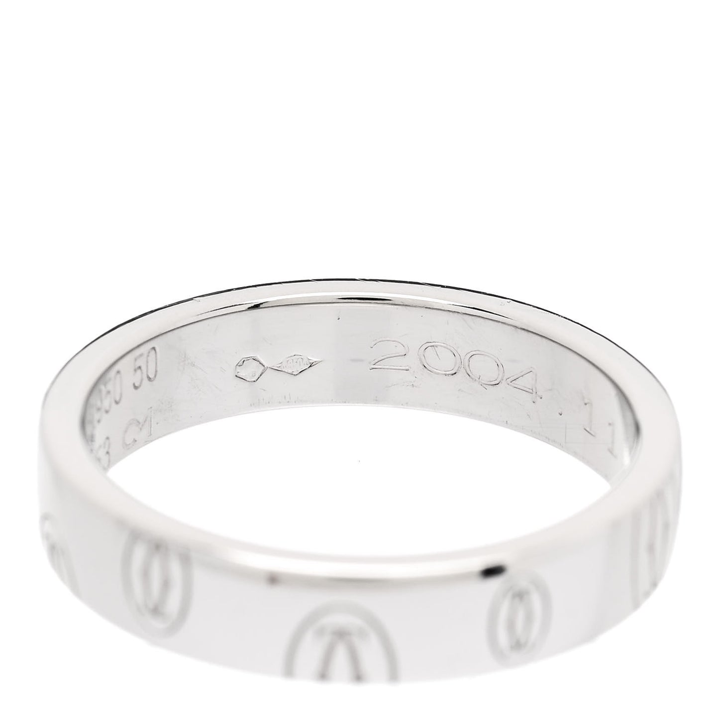 Platinum 4mm Happy Birthday Band Ring 50 5.25