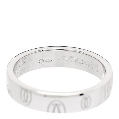 Cartier Platinum 4mm Happy Birthday Band Ring 50 5.25 5 of 6