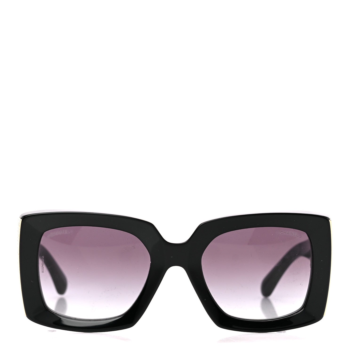 Chanel Acetate Rectangle Sunglasses 5435 Black 2 of 8