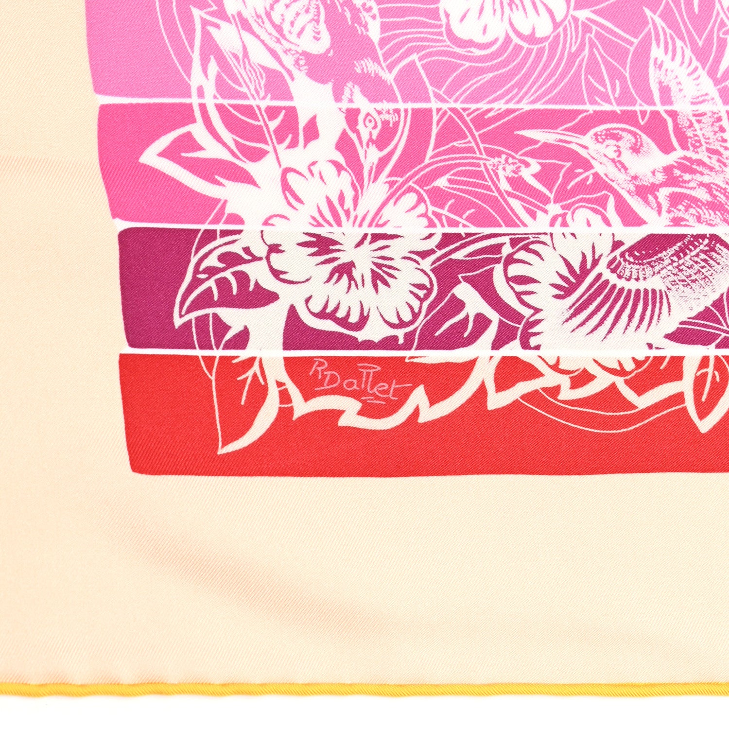 Hermes Silk Jungle Love Rainbow Scarf 90 Vert Rose Multicolor 6 of 6
