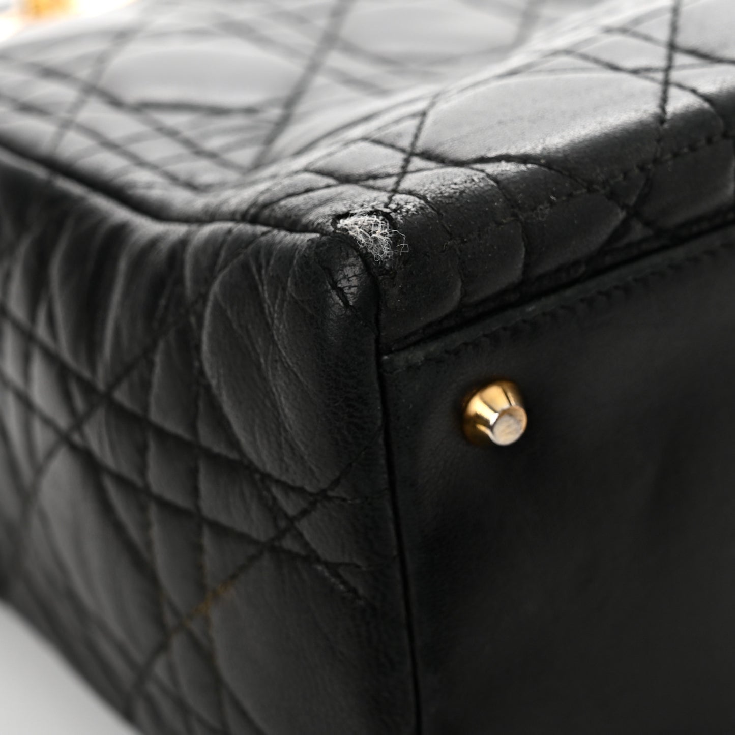 Lambskin Cannage Medium Lady Dior Black