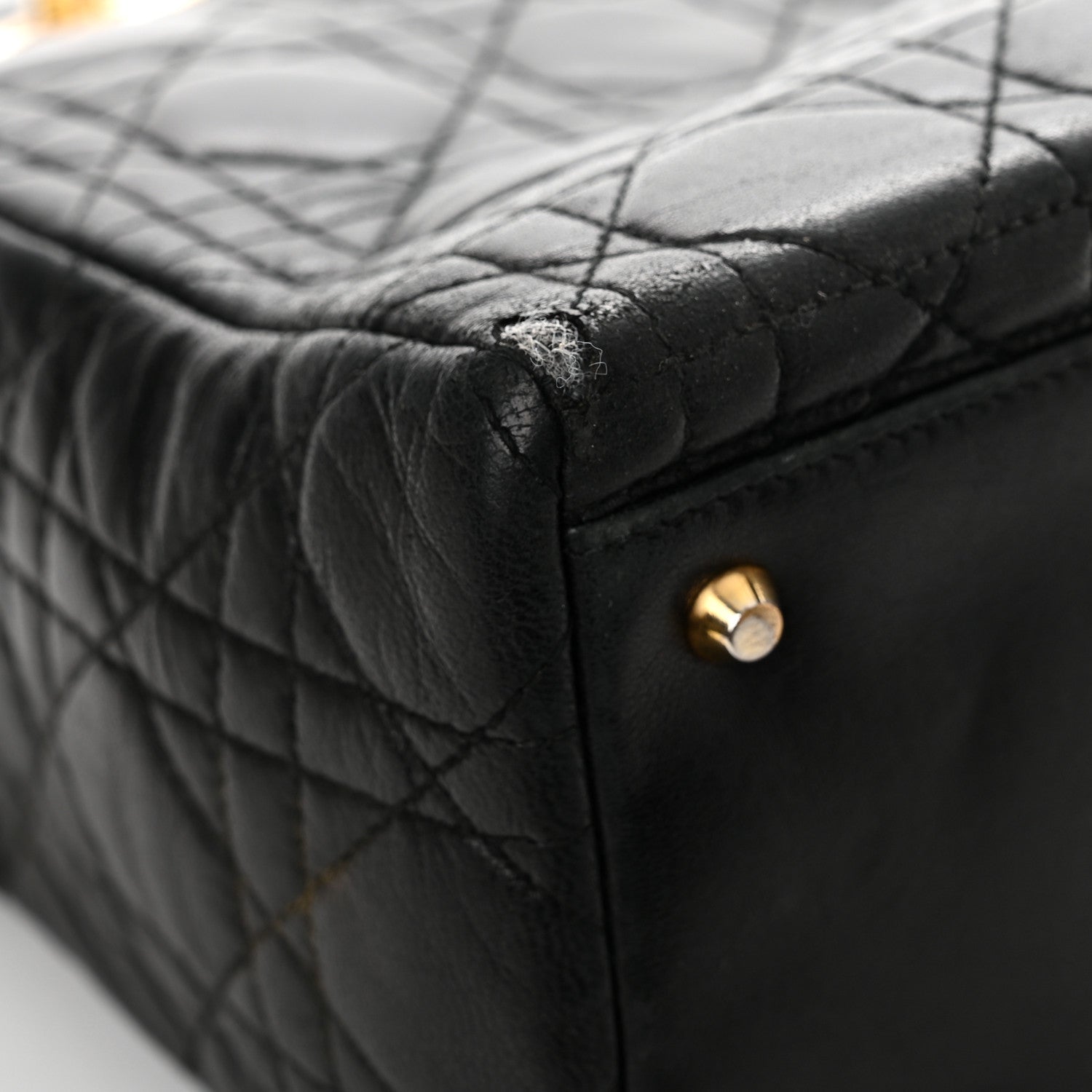 Christian Dior Lambskin Cannage Medium Lady Dior Black 11 of 15