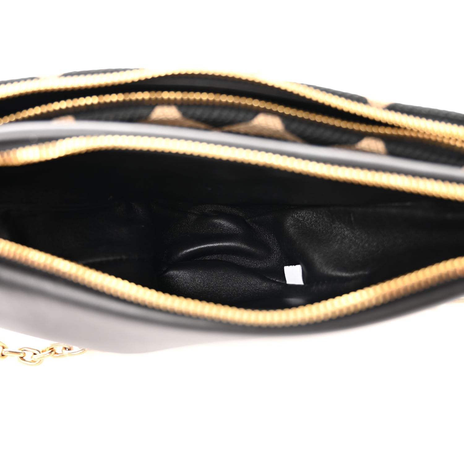 Prada Jacquard Calfskin Triangolo Symbole Embroidered Mini Triangle Double Bag Black Corda 6 of 11