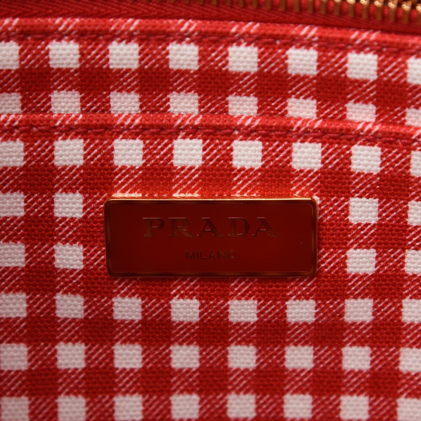 Canapa Small Logo Tote Rosso