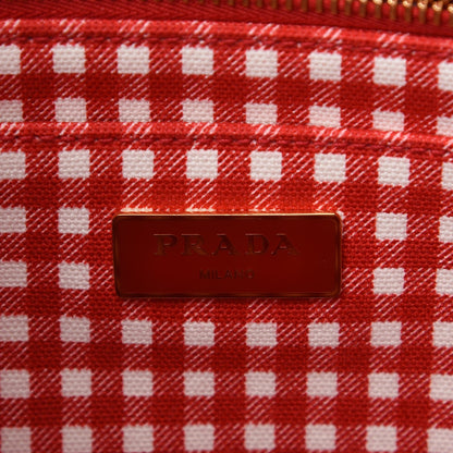 Prada Canapa Small Logo Tote Rosso 7 of 9